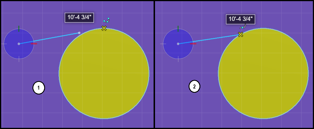 accudraw nearest distance lock