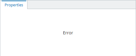 Property grid with an error