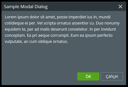 modal dialog