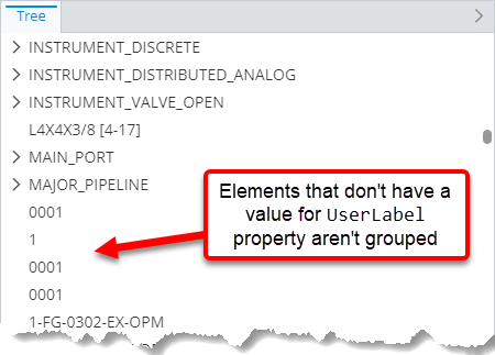 Example of using "create group for unspecified values" attribute set to "false"